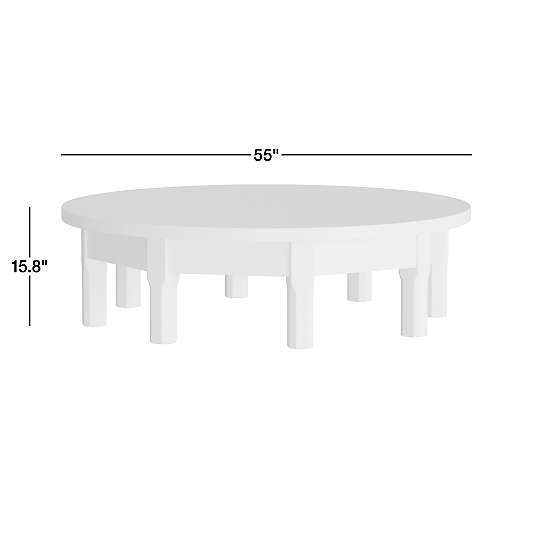 Rowan Bleached Oak Wood 55" Round Coffee Table